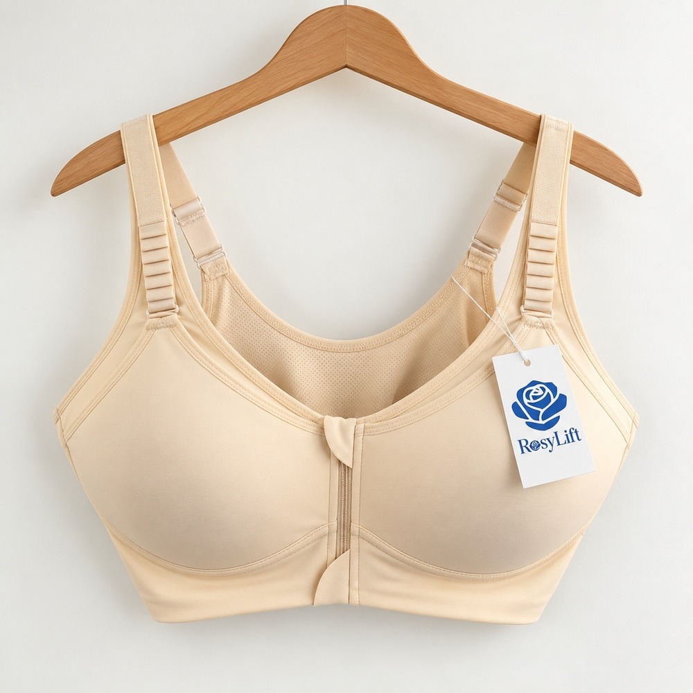RosyLift Posture Correction Front Zip Bra Women L2 Nude Comfortcore Athleisure